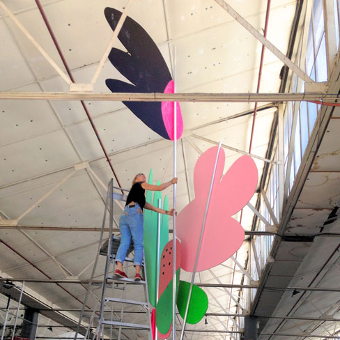 installation in progress with Loren